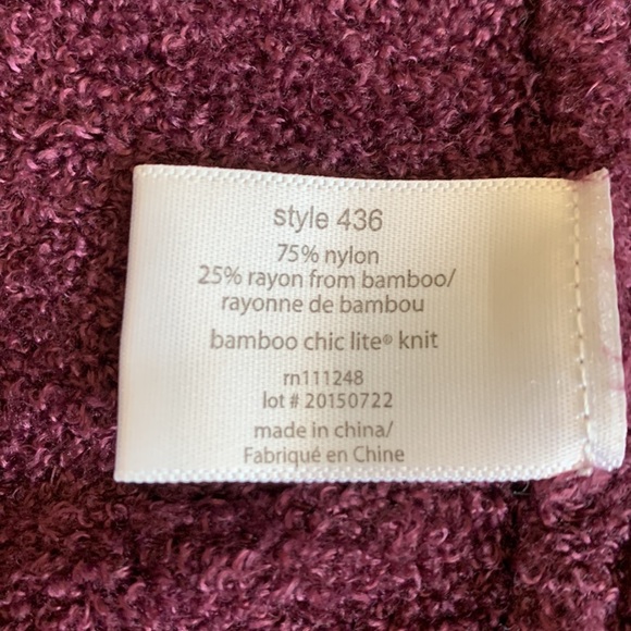 Barefoot Dreams Bamboo Chic Lite Knit Mulberry Cardigan Sweater Womens S/M - Picture 5 of 5